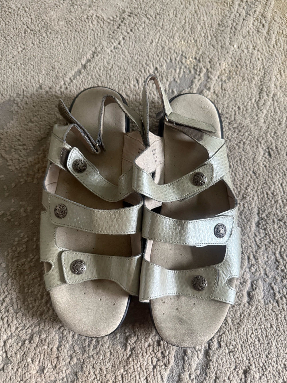 Propét Bahama Sandals straps orthopedic shoes comfort reptile silver 12